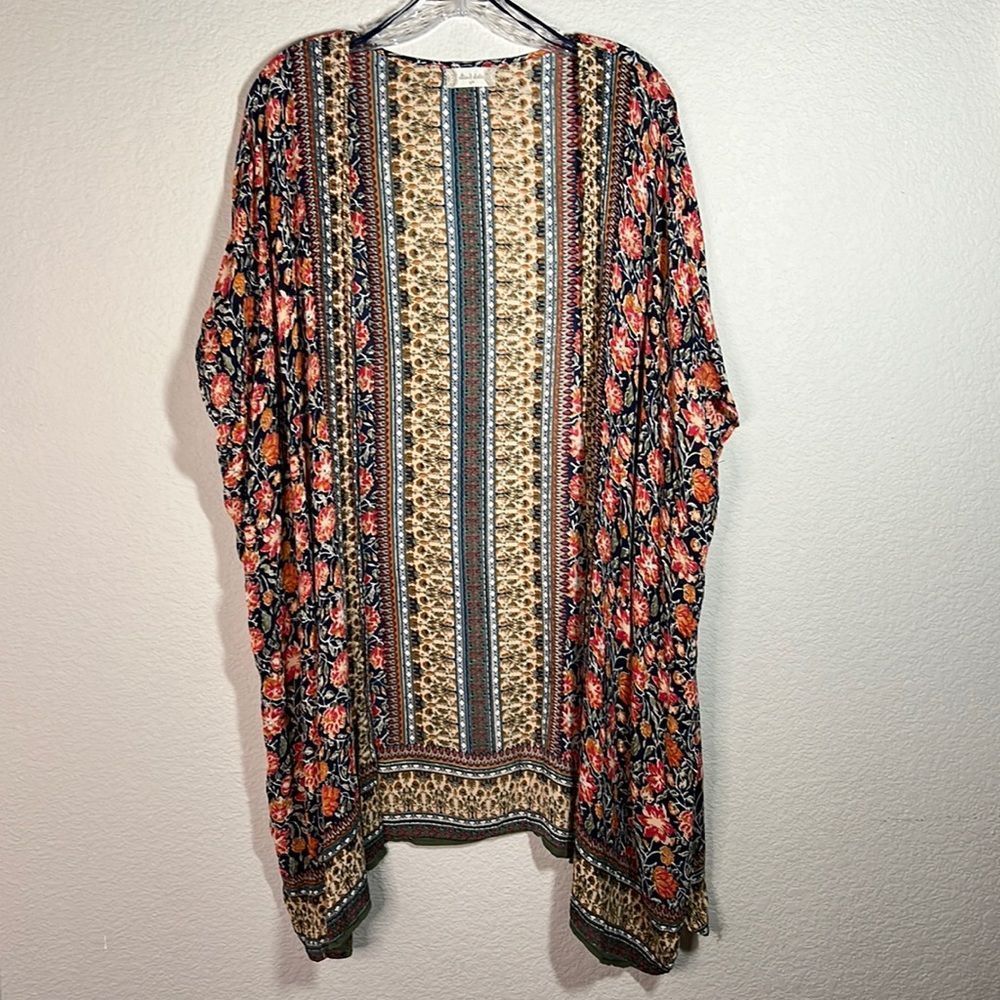 Altar'd State Floral Vintage Open Front Duster/Cardigan Womens Size S/M